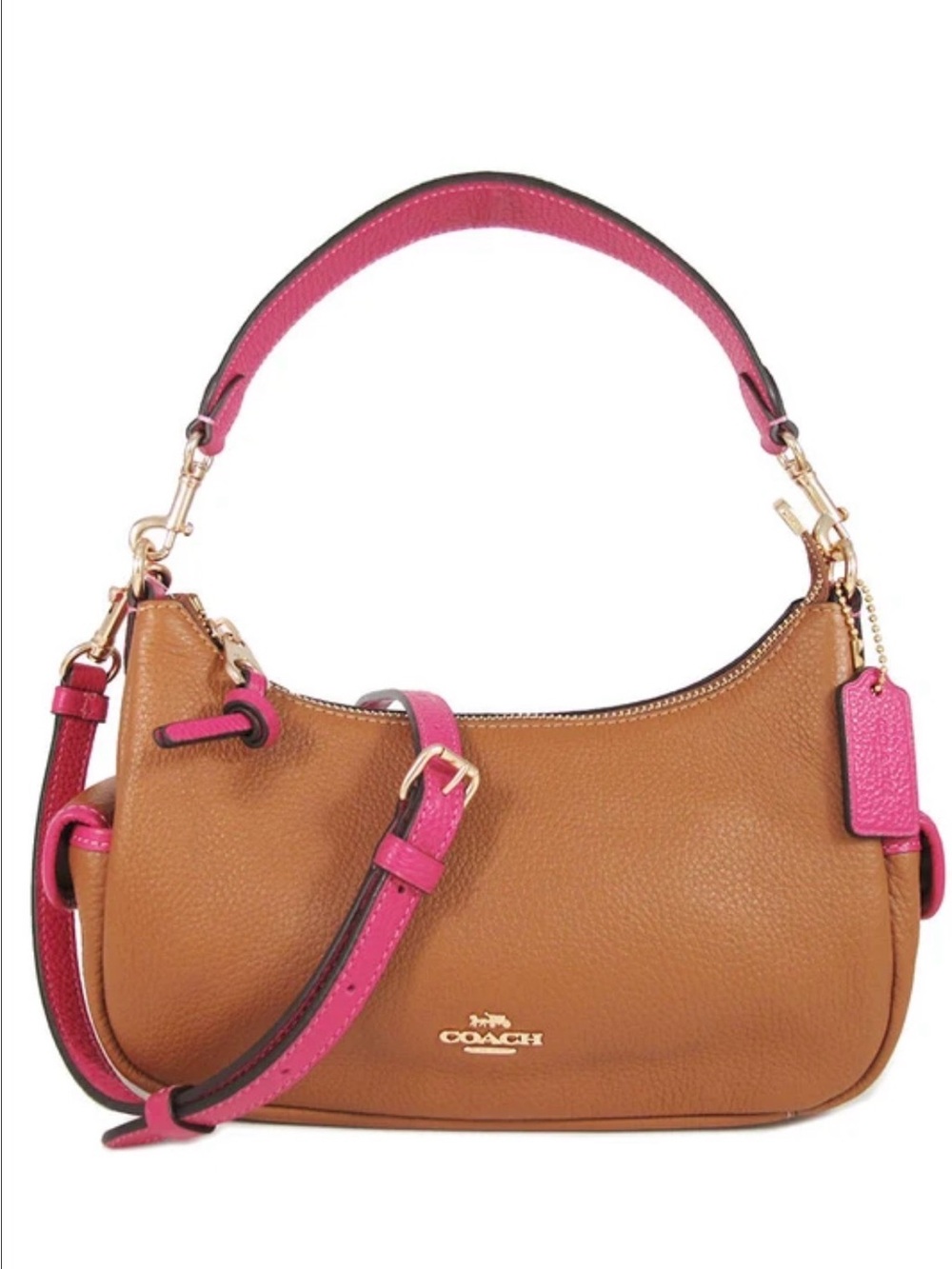 Coach Pennie Shoulder Bag 25 in the color combination Penny/Bold Pink